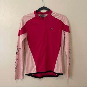 Pearl Izumi Women's Vibrant Red and Soft Pink Cycling Jersey